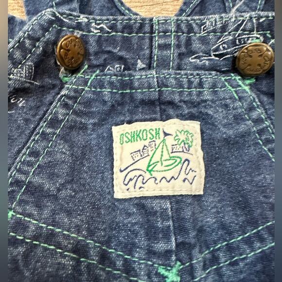 Vintage Osh Kosh Vestbak Nautical overalls romper made in USA 3/6 months - Picture 3 of 7